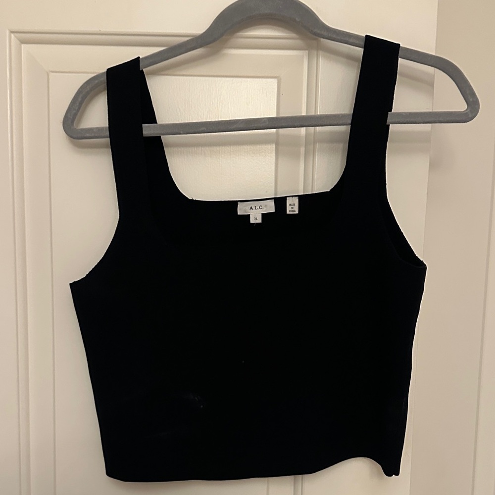 A.L.C. Elegant Black Crop Top